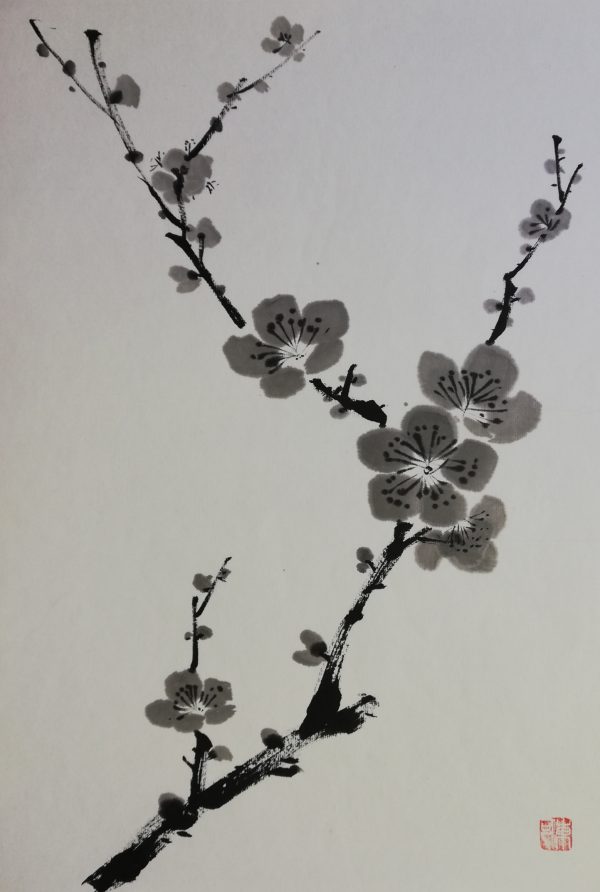 美術体験「水墨画講座」（12月）